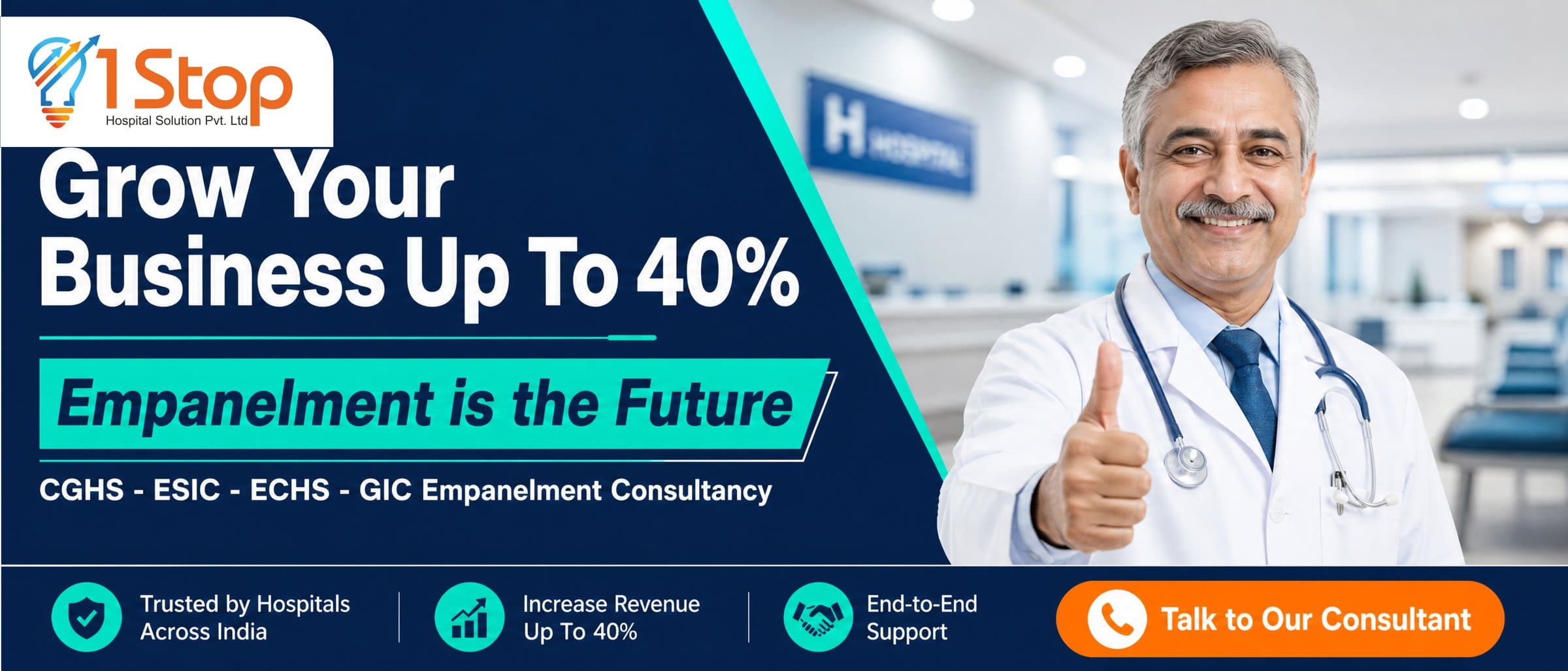 Grow your business up to 40% — Empanelment is the Future. CGHS, ESIC, ECHS, GIC empanelment consultancy.